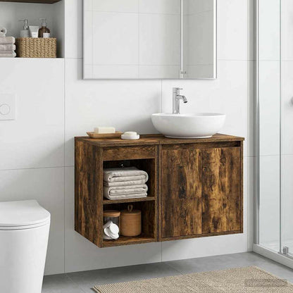 Bathroom Cabinet In-between Smoked Oak 30 x 41 x 50 cm