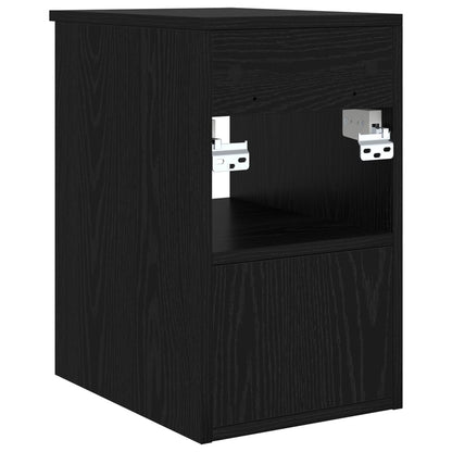 Bathroom Cabinet In-between Black Oak 30 x 44.5 x 50 cm