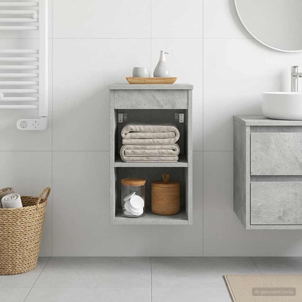 Bathroom Cabinet In-between Concrete Grey 30 x 44.5 x 50 cm