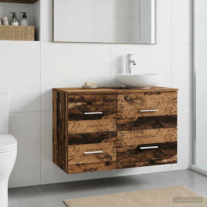 Bathroom Cabinet In-between Old Wood 30 x 35 x 50 cm