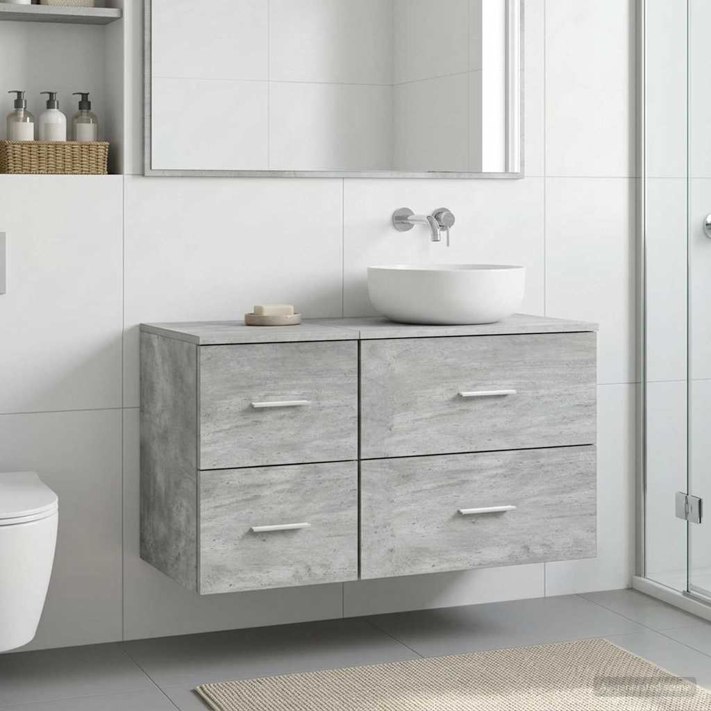 Bathroom Cabinet In-between Concrete Grey 30 x 41 x 50 cm