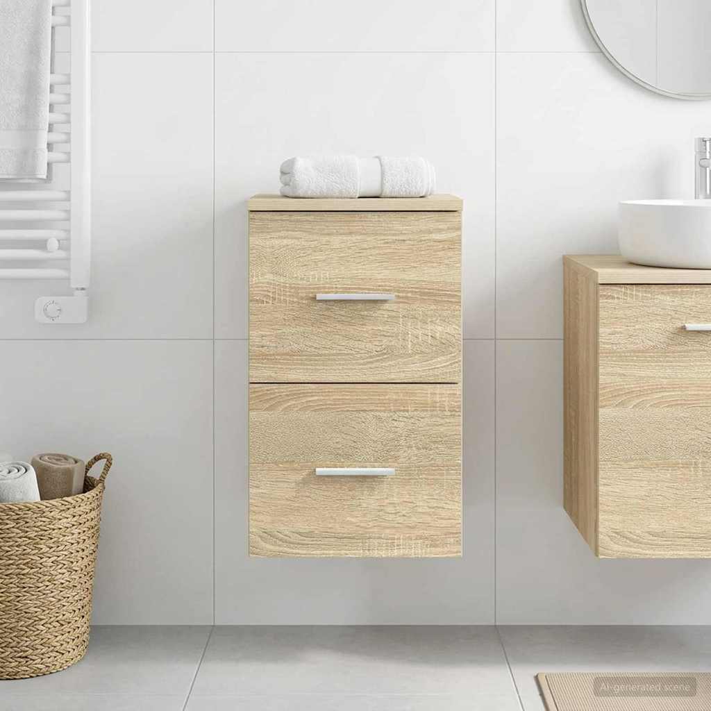 Bathroom Cabinet In-between Sonoma Oak 30 x 44.5 x 50 cm