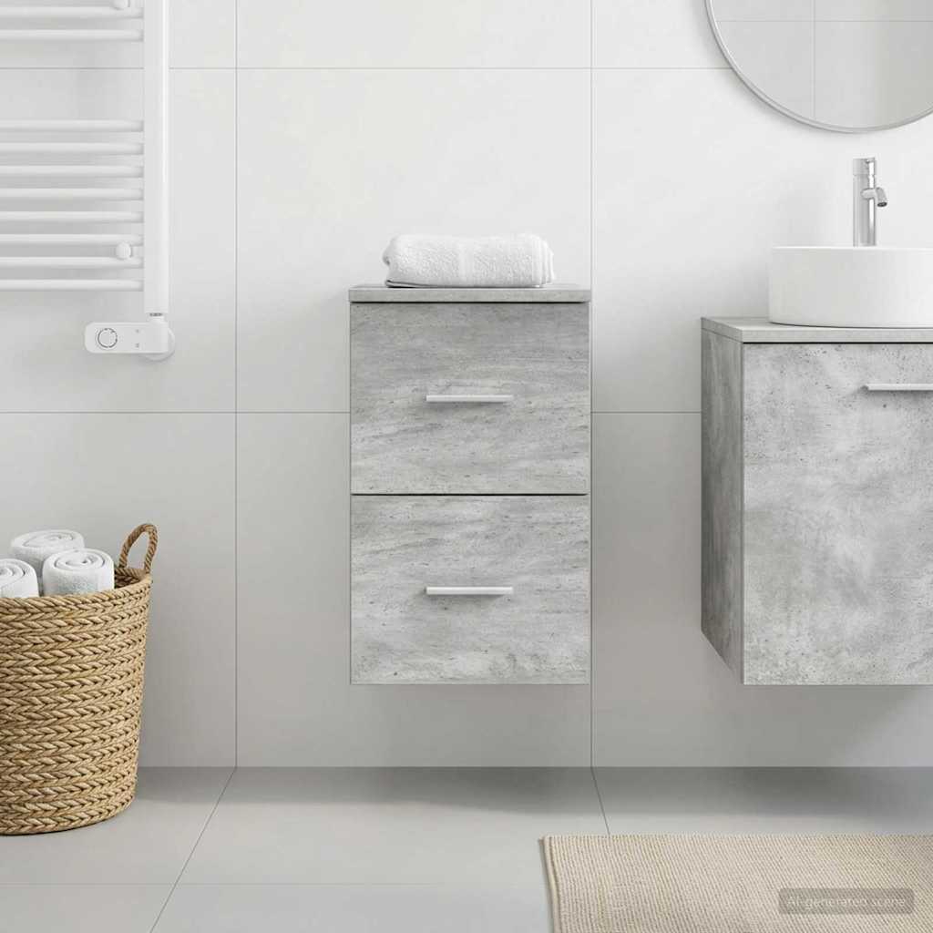 Bathroom Cabinet In-between Concrete Grey 30 x 44.5 x 50 cm