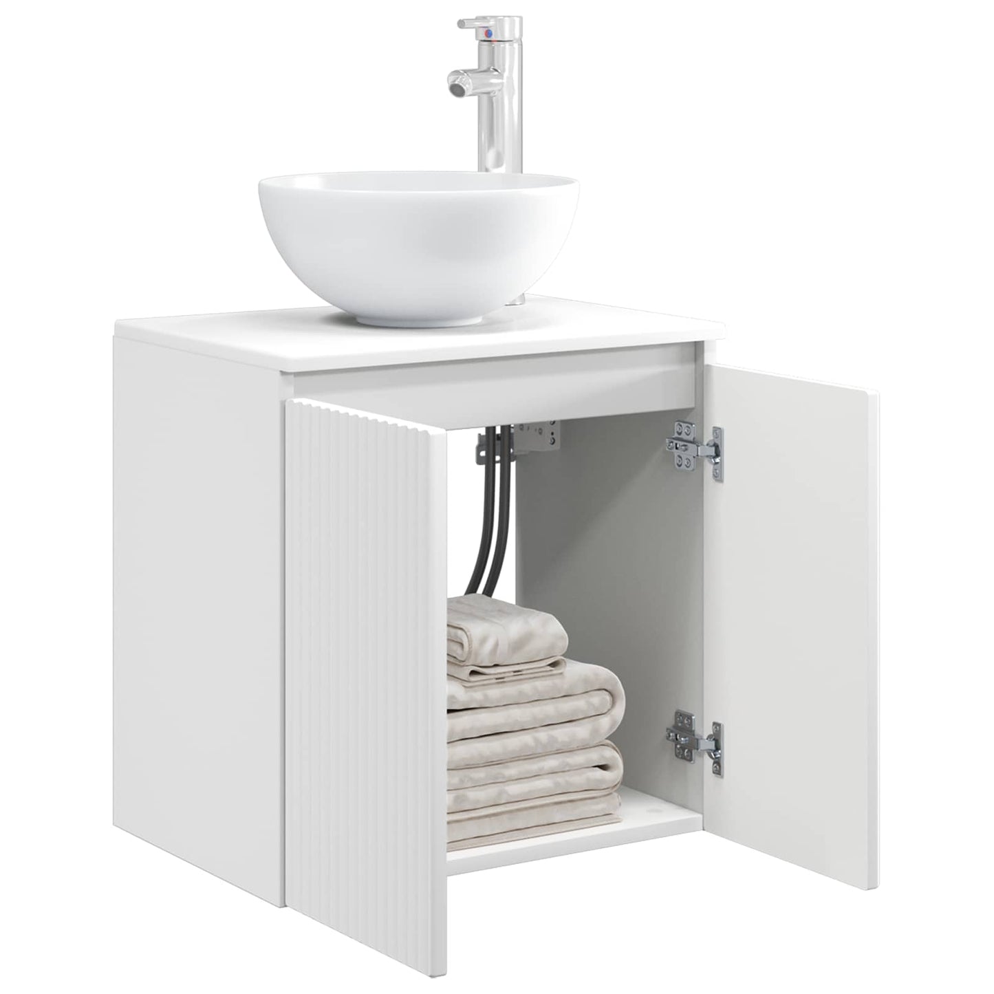 Wall-Mounted Sink Vanity White 49.5 x 35 x 63 cm