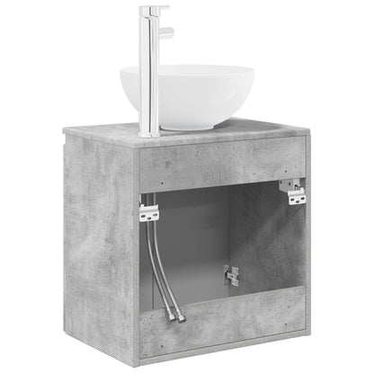 Wall-Mounted Sink Vanity Concrete Grey 49.5 x 35 x 63 cm