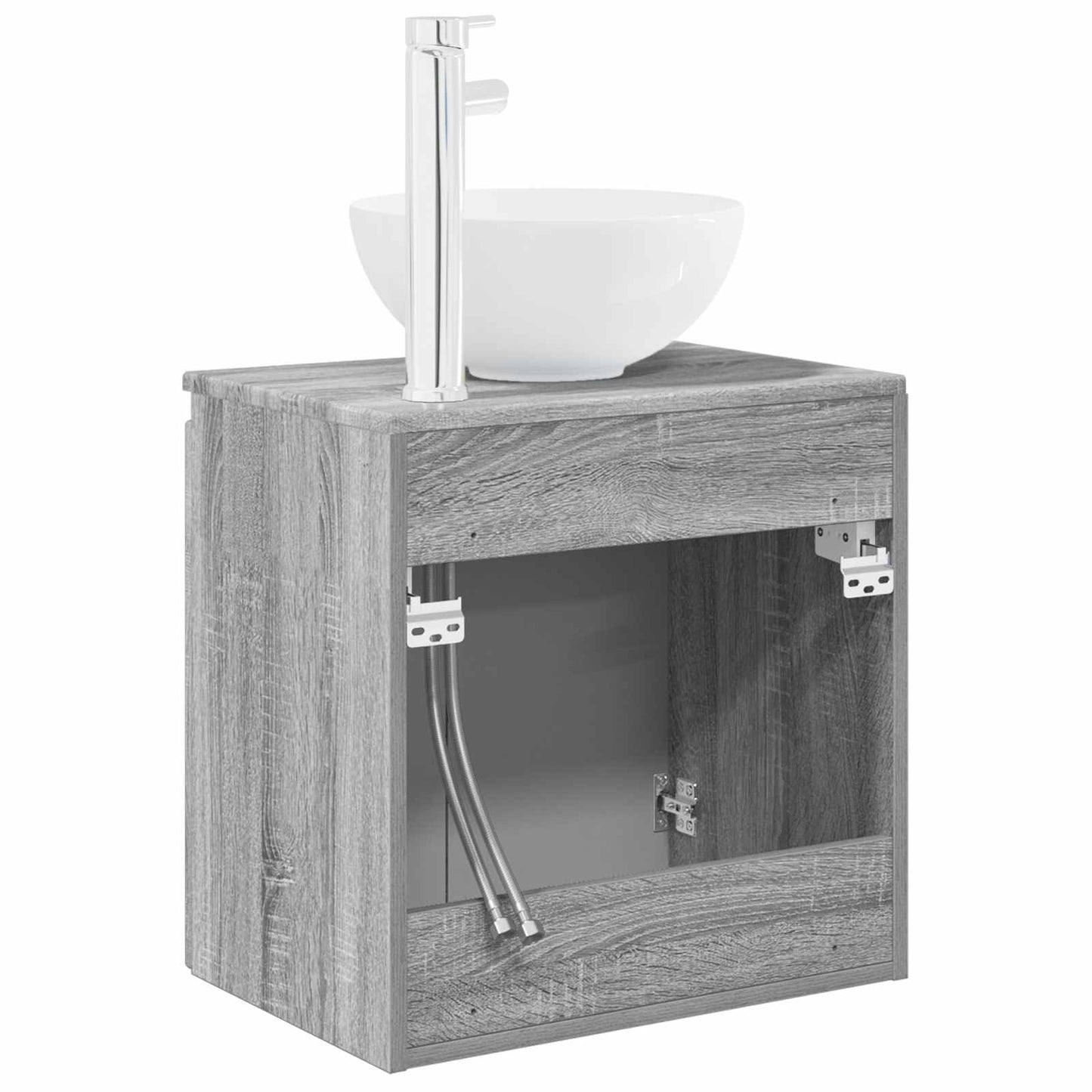 Wall-Mounted Sink Vanity Grey Sonoma 49.5 x 35 x 63 cm