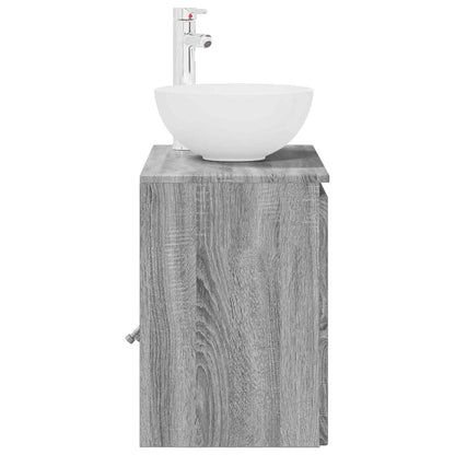 Wall-Mounted Sink Vanity Grey Sonoma 49.5 x 35 x 63 cm