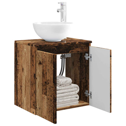 Wall-Mounted Sink Vanity Old Wood 49.5 x 35 x 63 cm