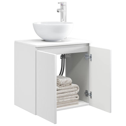 Wall-Mounted Sink Vanity White 49.5 x 41 x 64.5 cm