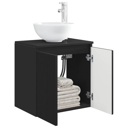 Wall-Mounted Sink Vanity Black 49.5 x 41 x 64.5 cm