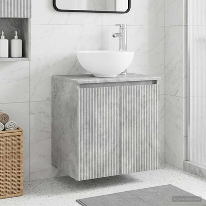 Wall-Mounted Sink Vanity Concrete Grey 49.5 x 41 x 64.5 cm