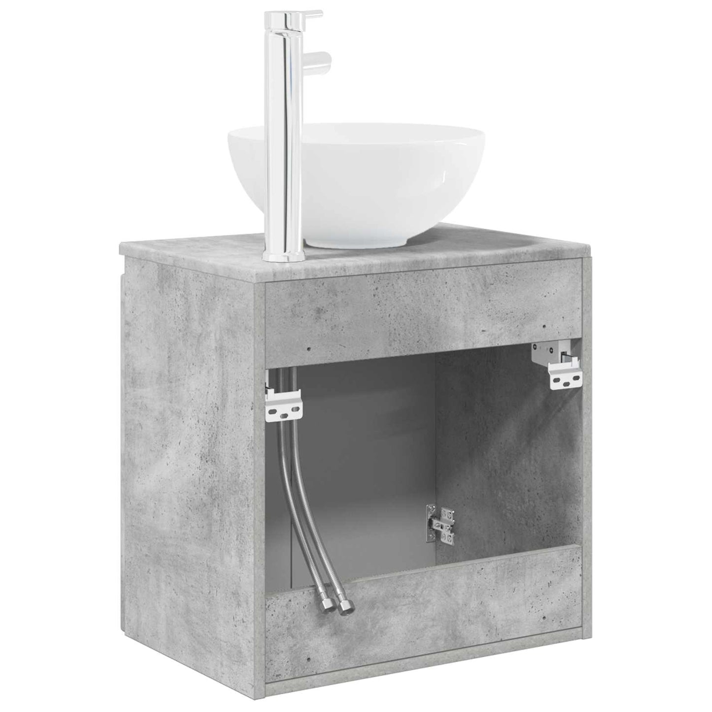 Wall-Mounted Sink Vanity Concrete Grey 49.5 x 41 x 64.5 cm