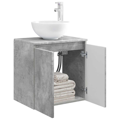 Wall-Mounted Sink Vanity Concrete Grey 49.5 x 41 x 64.5 cm