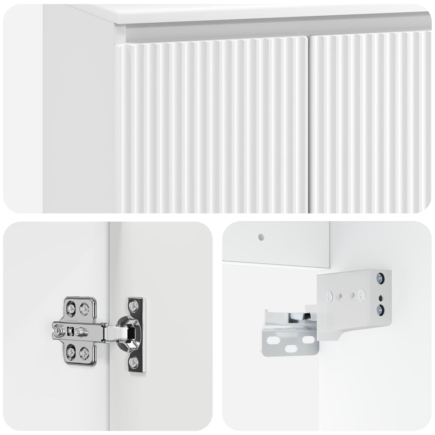 Wall-Mounted Sink Vanity White 49.5 x 41 x 63 cm