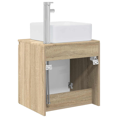Wall-Mounted Sink Vanity Sonoma Oak 49.5 x 41 x 63 cm