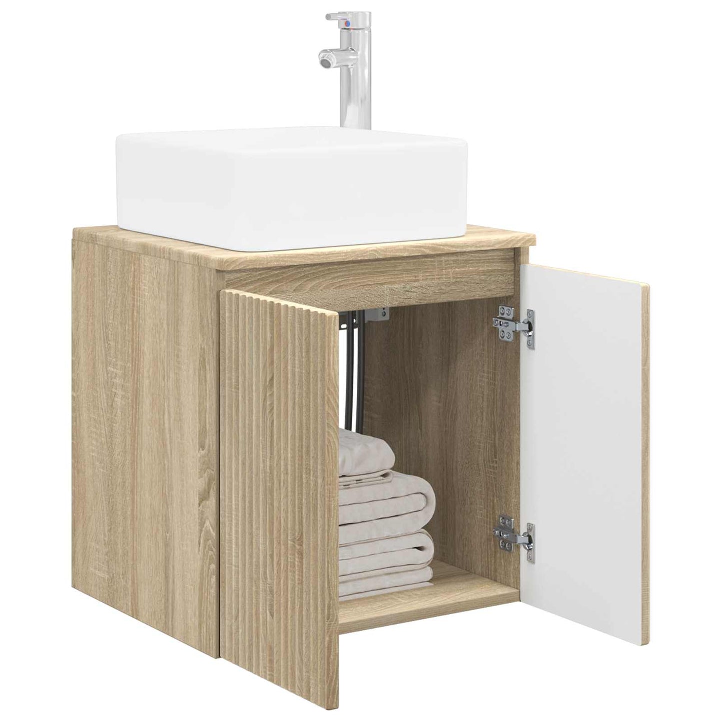 Wall-Mounted Sink Vanity Sonoma Oak 49.5 x 41 x 63 cm