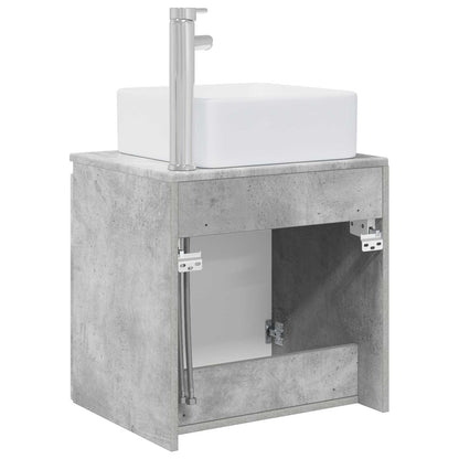 Wall-Mounted Sink Vanity Concrete Grey 49.5 x 41 x 63 cm