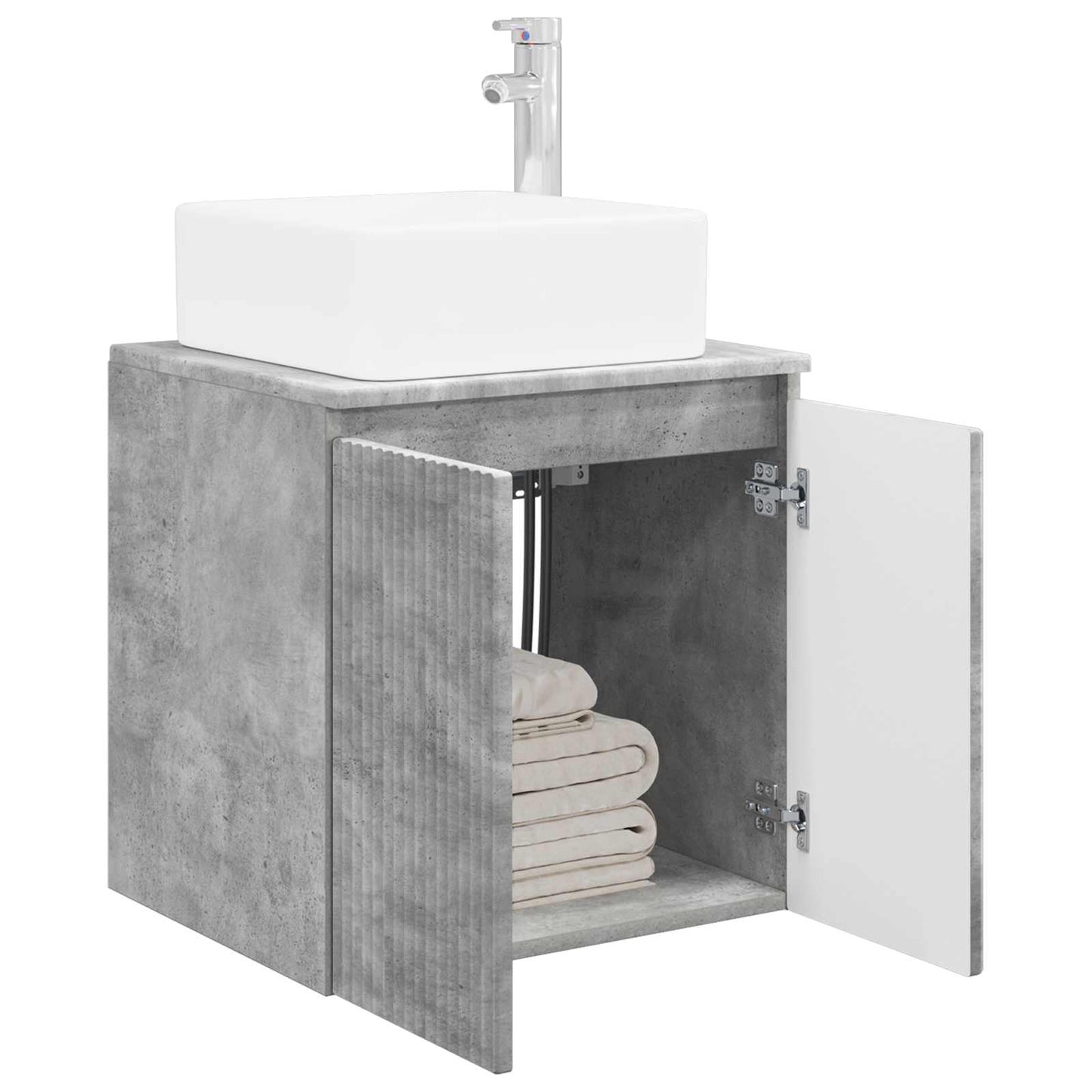 Wall-Mounted Sink Vanity Concrete Grey 49.5 x 41 x 63 cm