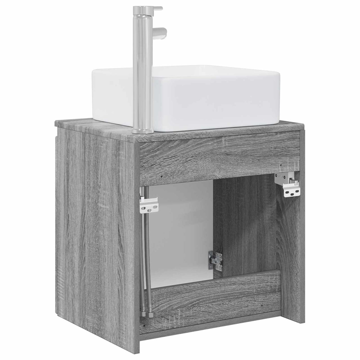 Wall-Mounted Sink Vanity Grey Sonoma 49.5 x 41 x 63 cm