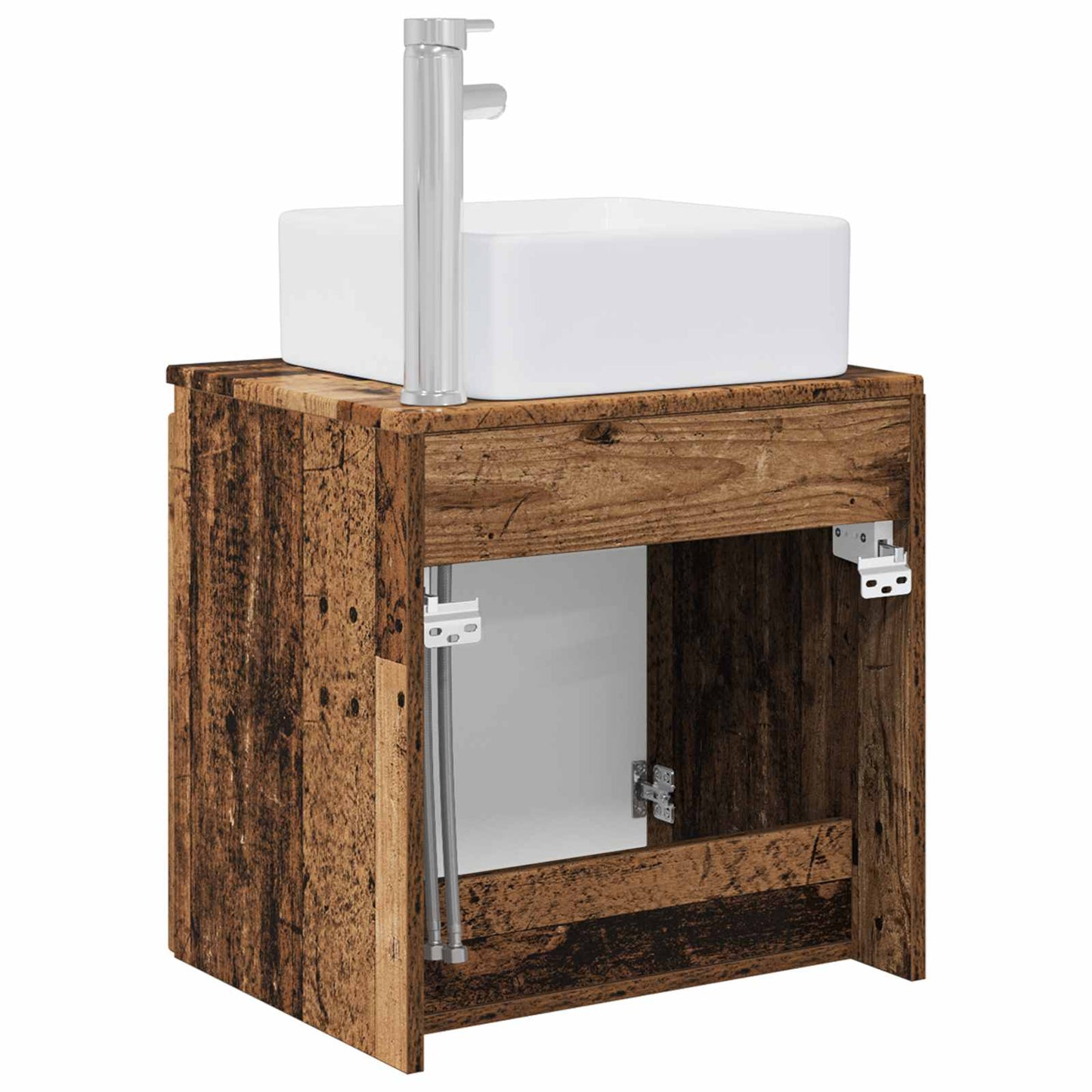 Wall-Mounted Sink Vanity Old Wood 49.5 x 41 x 63 cm