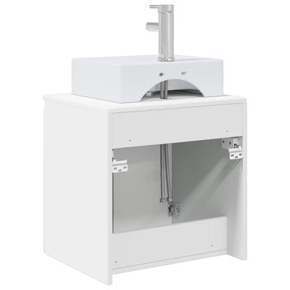 Wall-Mounted Sink Vanity White 49.5 x 41 x 62.5 cm