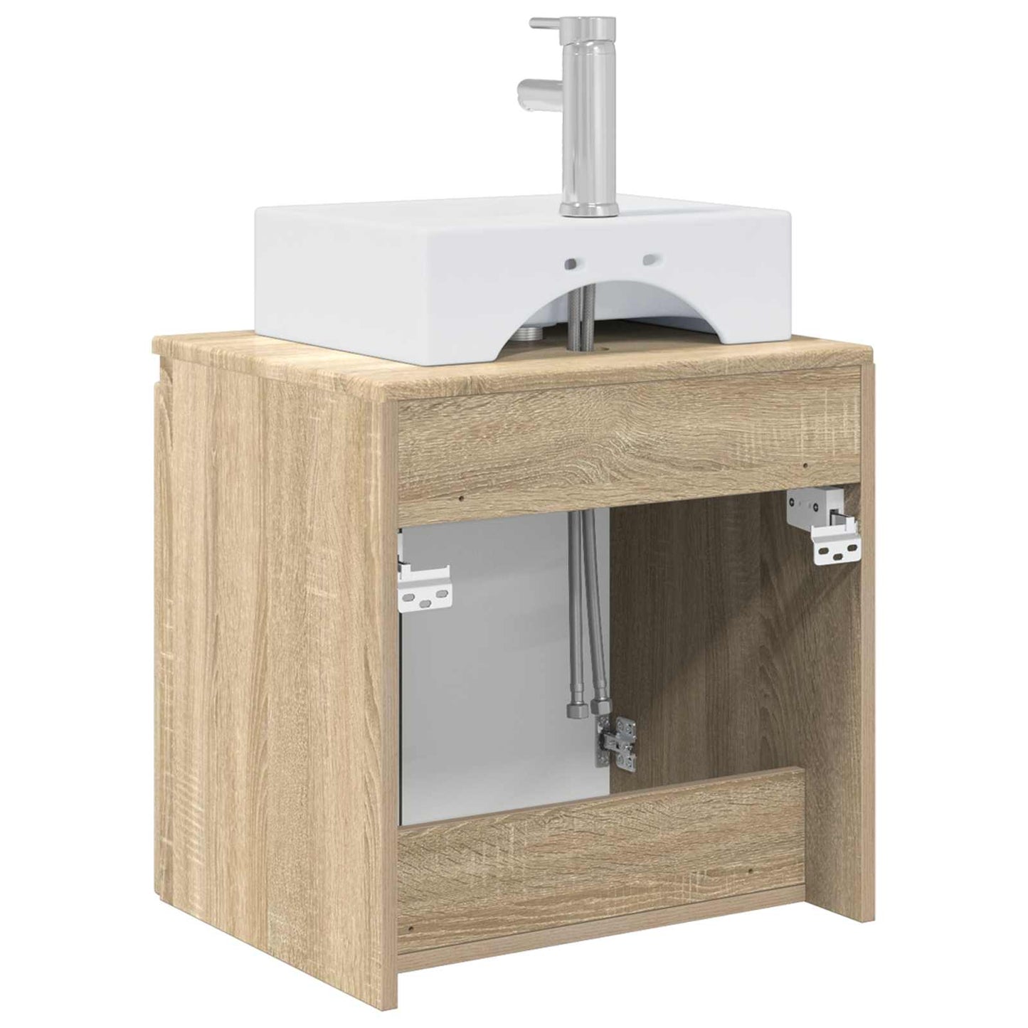 Wall-Mounted Sink Vanity Sonoma Oak 49.5 x 41 x 62.5 cm