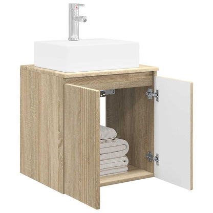 Wall-Mounted Sink Vanity Sonoma Oak 49.5 x 41 x 62.5 cm