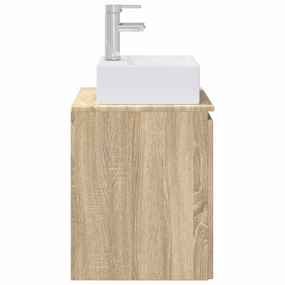 Wall-Mounted Sink Vanity Sonoma Oak 49.5 x 41 x 62.5 cm