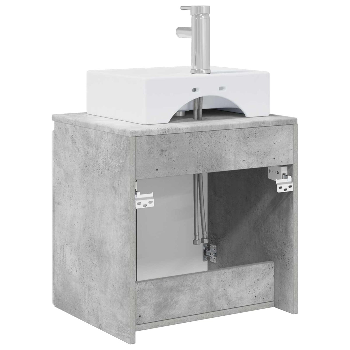 Wall-Mounted Sink Vanity Concrete Grey 49.5 x 41 x 62.5 cm