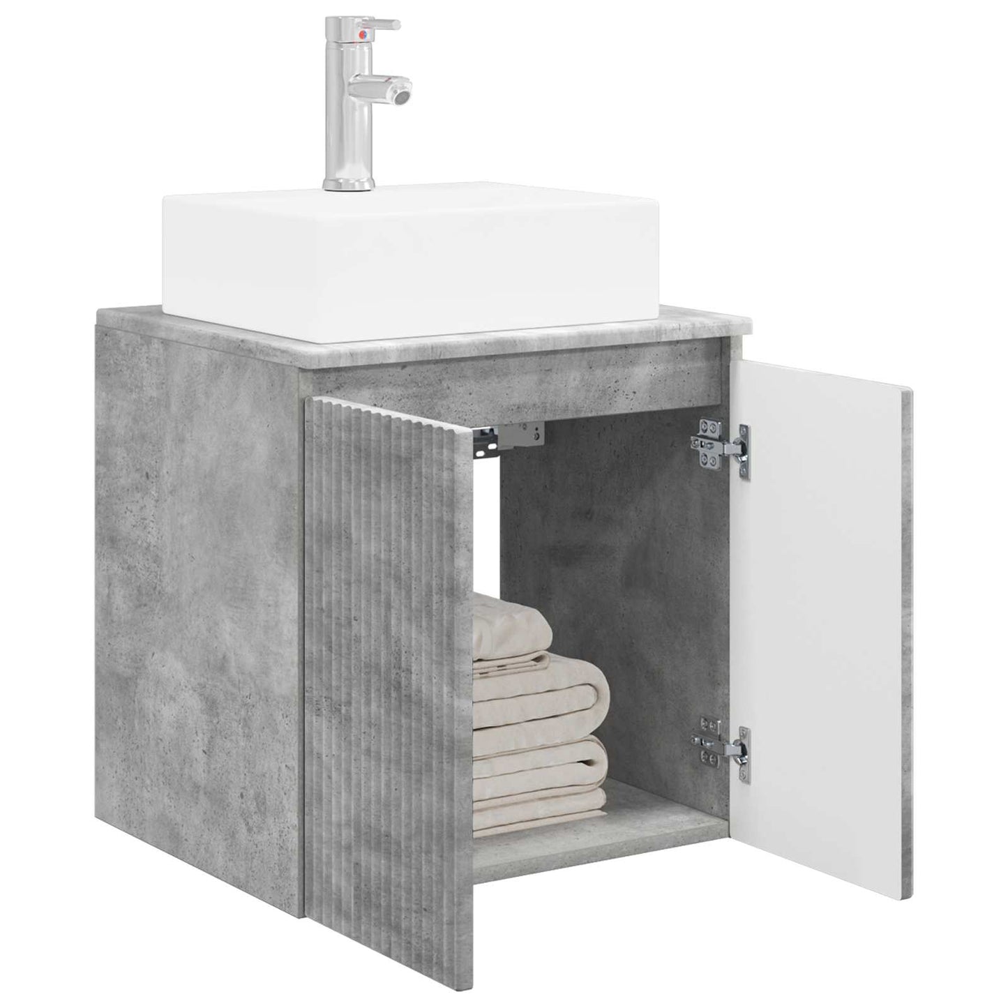 Wall-Mounted Sink Vanity Concrete Grey 49.5 x 41 x 62.5 cm