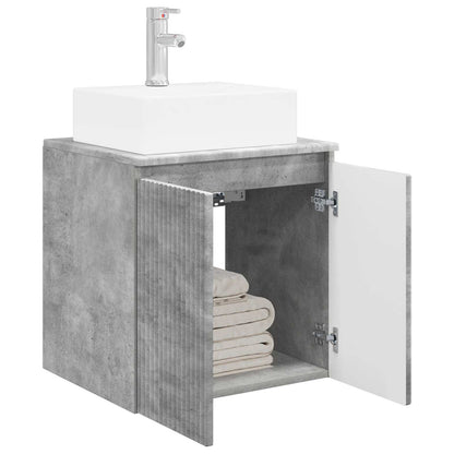 Wall-Mounted Sink Vanity Concrete Grey 49.5 x 41 x 62.5 cm