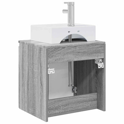 Wall-Mounted Sink Vanity Grey Sonoma 49.5 x 41 x 62.5 cm