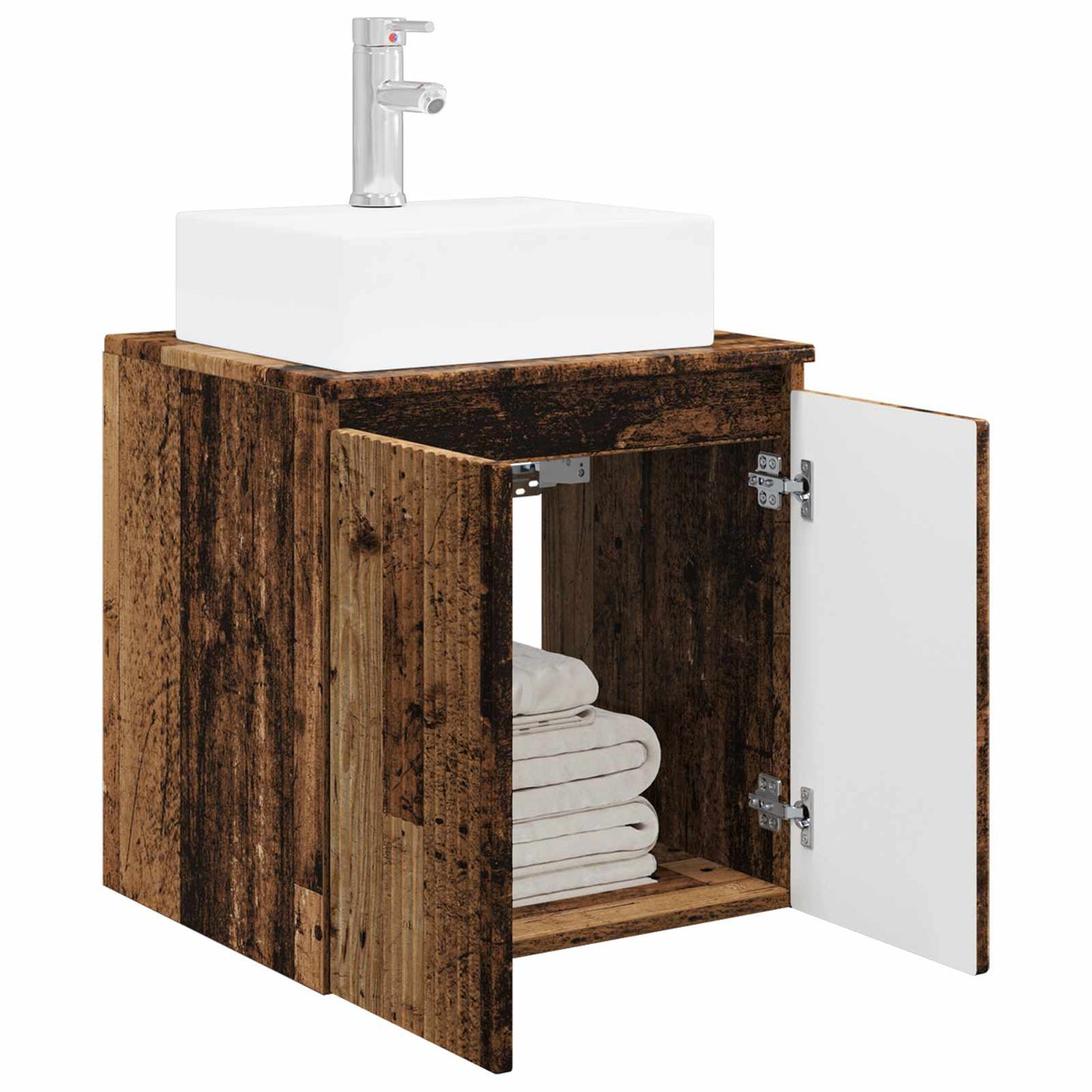 Wall-Mounted Sink Vanity Old Wood 49.5 x 41 x 62.5 cm