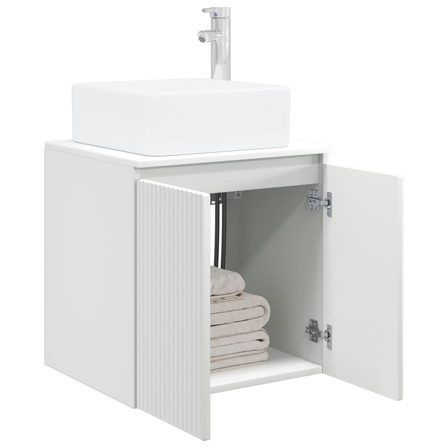 Wall-Mounted Sink Vanity White 53 x 35 x 63 cm Engineered Wood