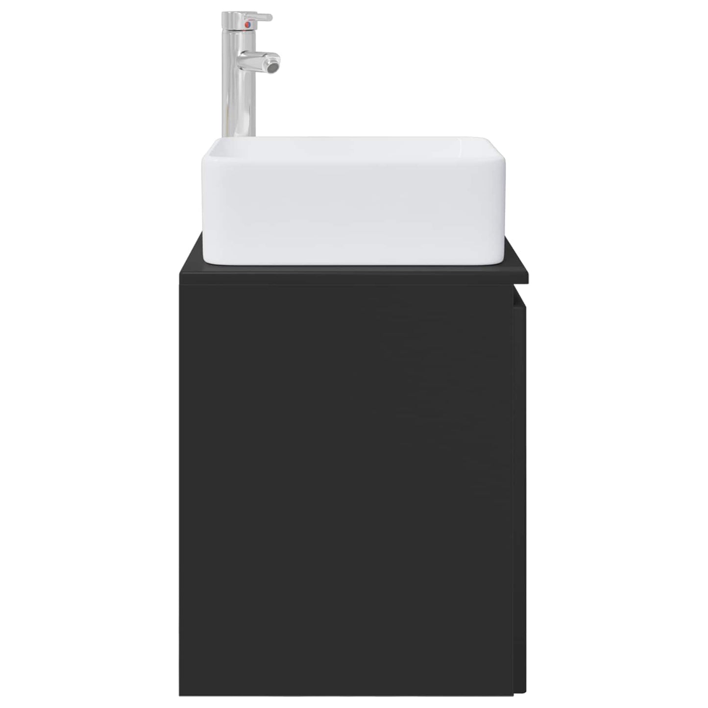 Wall-Mounted Sink Vanity Black 53 x 35 x 63 cm Engineered Wood