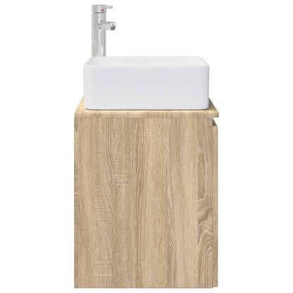 Wall-Mounted Sink Vanity Sonoma Oak 53 x 35 x 63 cm