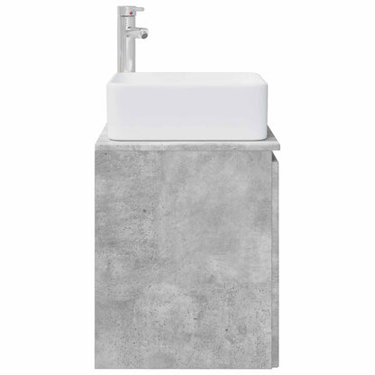 Wall-Mounted Sink Vanity Concrete Grey 53 x 35 x 63 cm