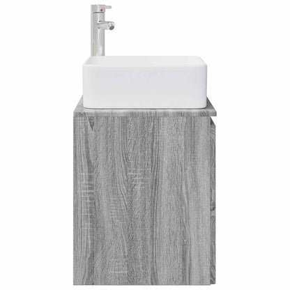 Wall-Mounted Sink Vanity Grey Sonoma 53 x 35 x 63 cm