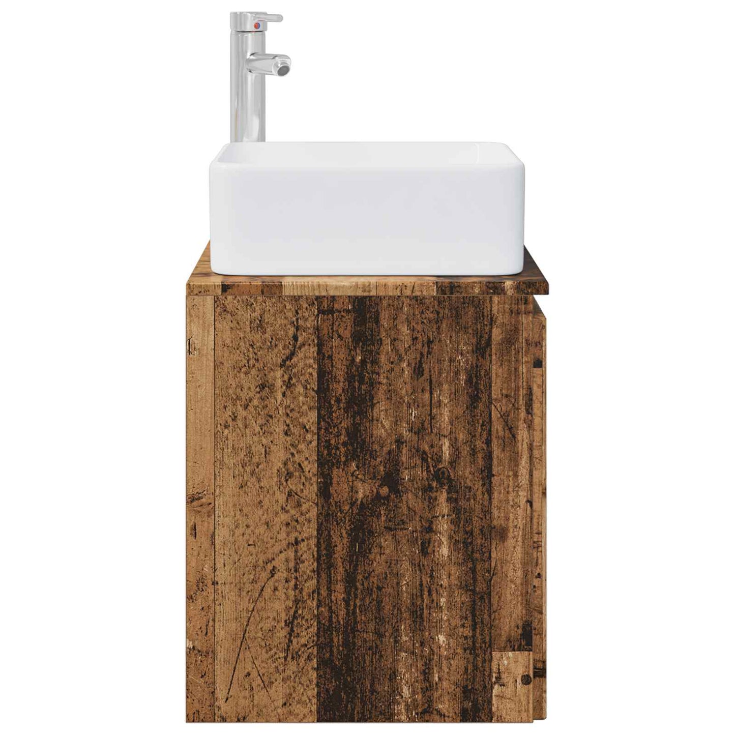 Wall-Mounted Sink Vanity Old Wood 53 x 35 x 63 cm