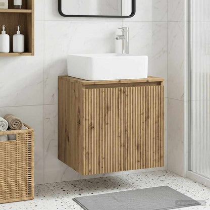 Wall-Mounted Sink Vanity Artisan Oak 53 x 35 x 63 cm