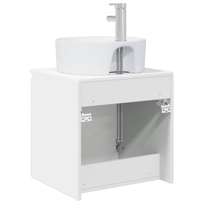 Wall-Mounted Sink Vanity White 49.5 x 44.5 x 65 cm