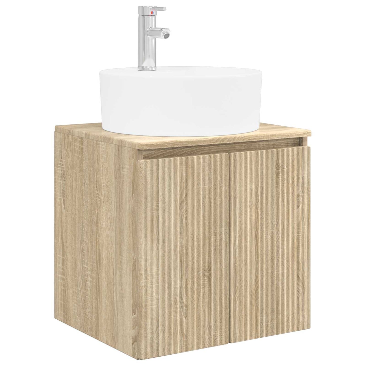 Wall-Mounted Sink Vanity Sonoma Oak 49.5 x 44.5 x 65 cm
