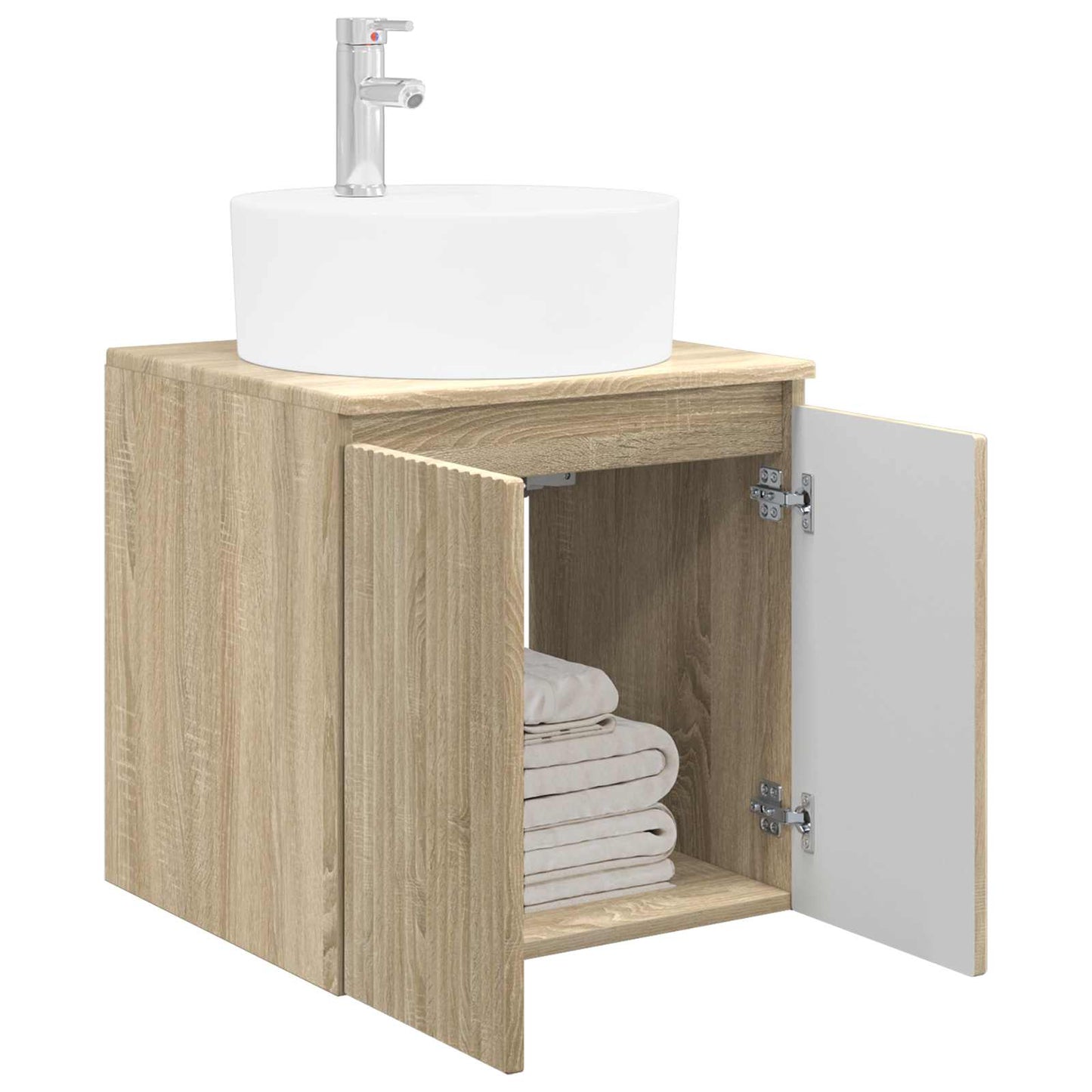 Wall-Mounted Sink Vanity Sonoma Oak 49.5 x 44.5 x 65 cm
