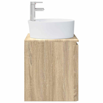 Wall-Mounted Sink Vanity Sonoma Oak 49.5 x 44.5 x 65 cm
