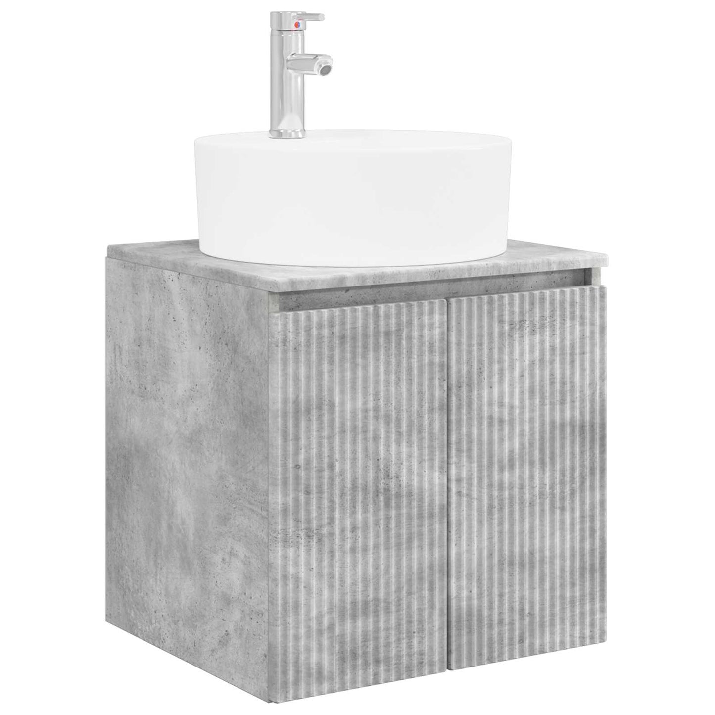 Wall-Mounted Sink Vanity Concrete Grey 49.5 x 44.5 x 65 cm