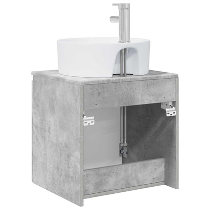 Wall-Mounted Sink Vanity Concrete Grey 49.5 x 44.5 x 65 cm