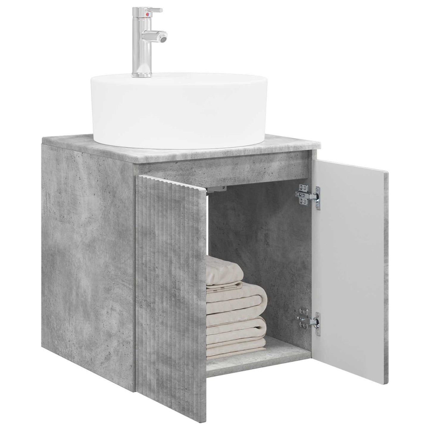 Wall-Mounted Sink Vanity Concrete Grey 49.5 x 44.5 x 65 cm