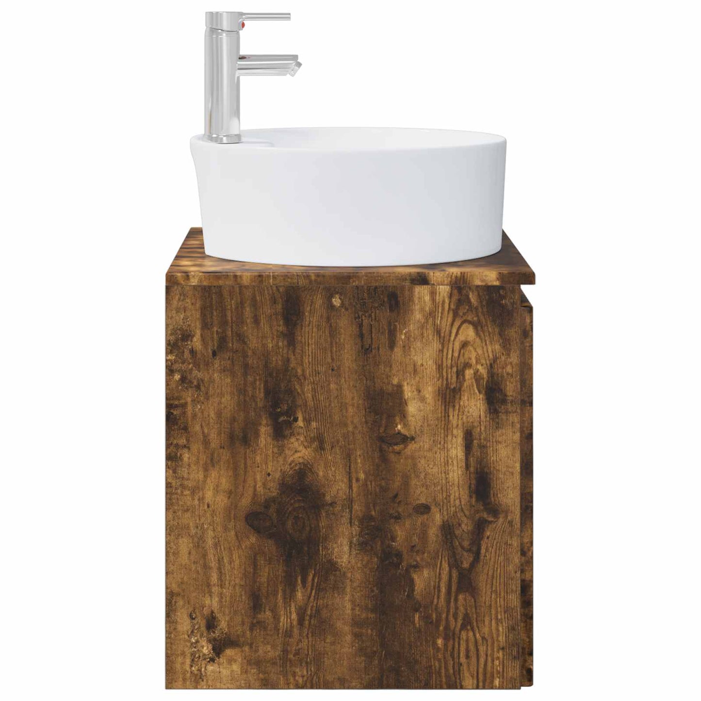 Wall-Mounted Sink Vanity Smoked Oak 49.5 x 44.5 x 65 cm