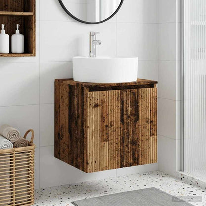 Wall-Mounted Sink Vanity Old Wood 49.5 x 44.5 x 65 cm