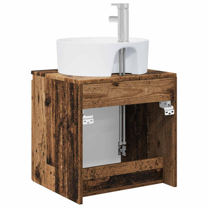 Wall-Mounted Sink Vanity Old Wood 49.5 x 44.5 x 65 cm